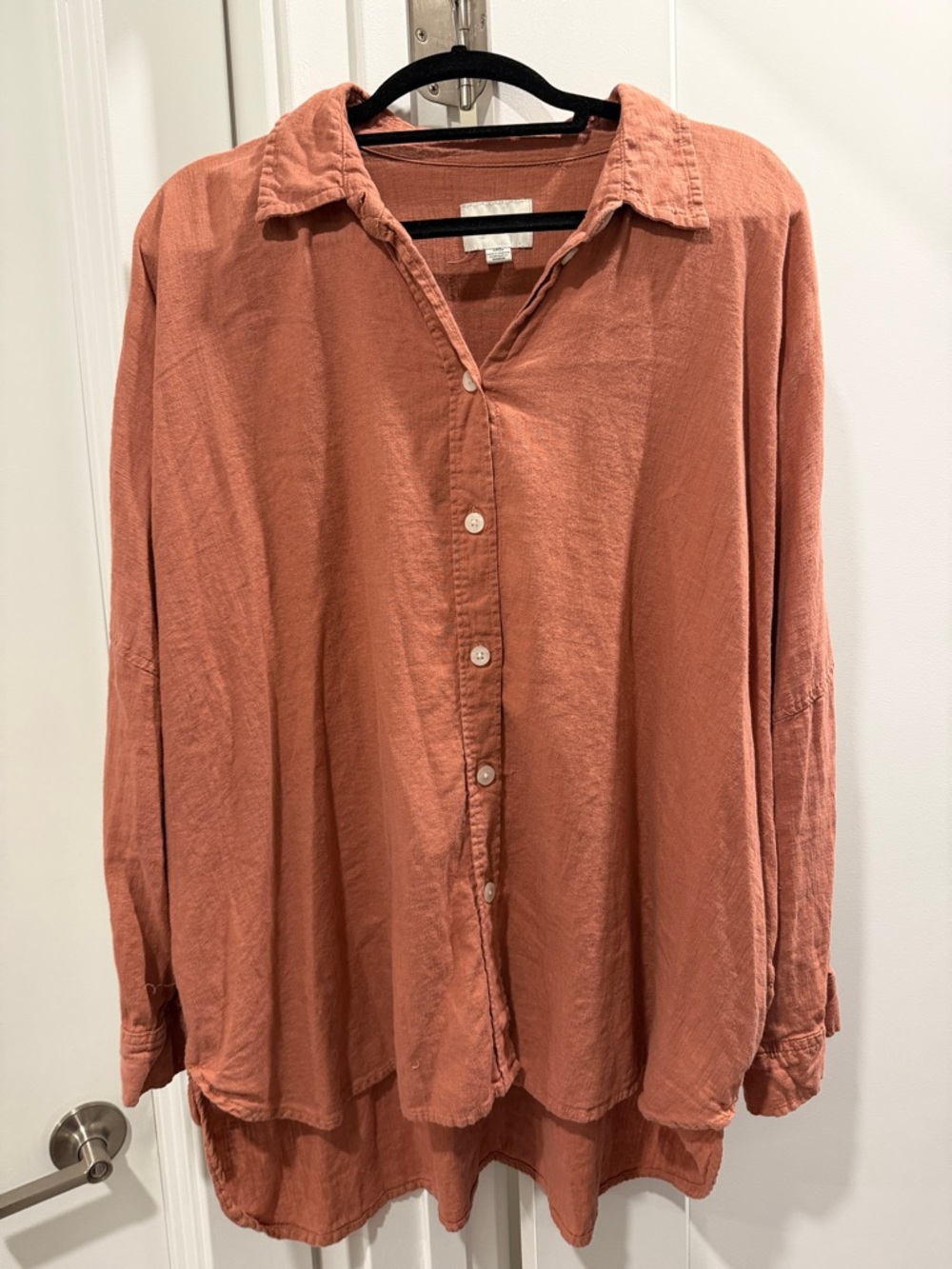 American EagleRelaxed Button-Down Shirt in Dusty Rose